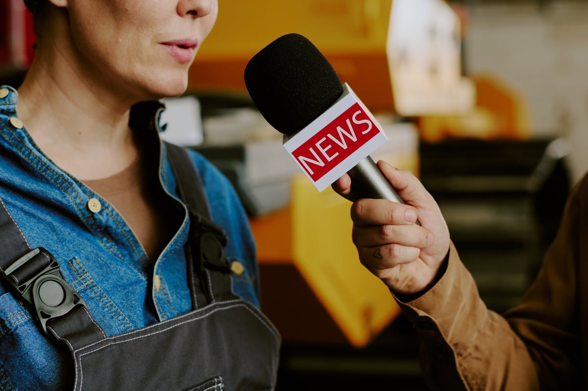 Professional media interview representing Gulf News journalism and press coverage in the UAE