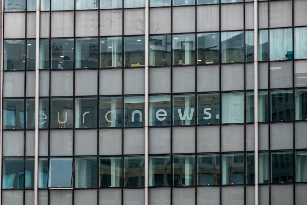 Euronews office building and news room in the Europa building in the European Quarter of Brussels, Belgium on 16 July 2025