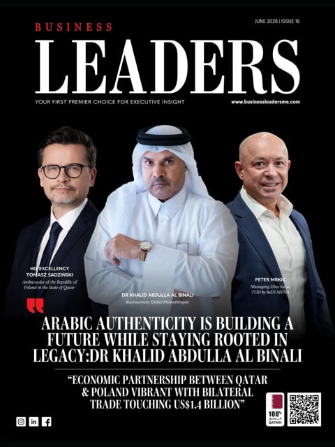 Business Leaders magazine cover featuring three executives, with main headline about Arabic authenticity and Dr Khalid Abdulla Al Binali, June 2008 issue
